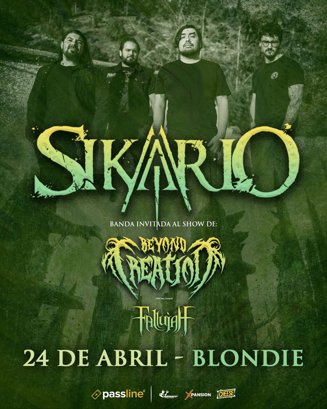 Sikario será la banda invitada para el show de Beyond Creation y Fallujah
